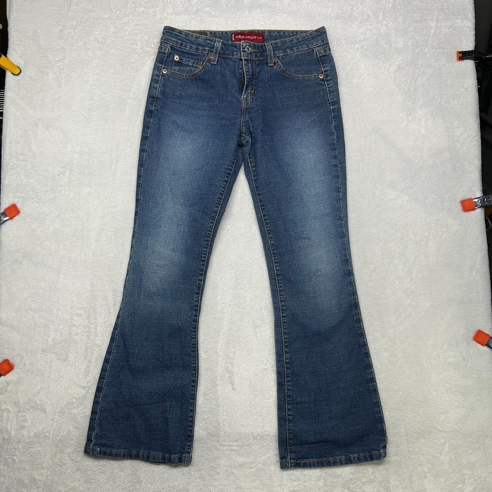 Levi's 518 Superlow Stretch Bootcut Jeans Women's 5‎ Blue Denim Zip Fly - 30X29